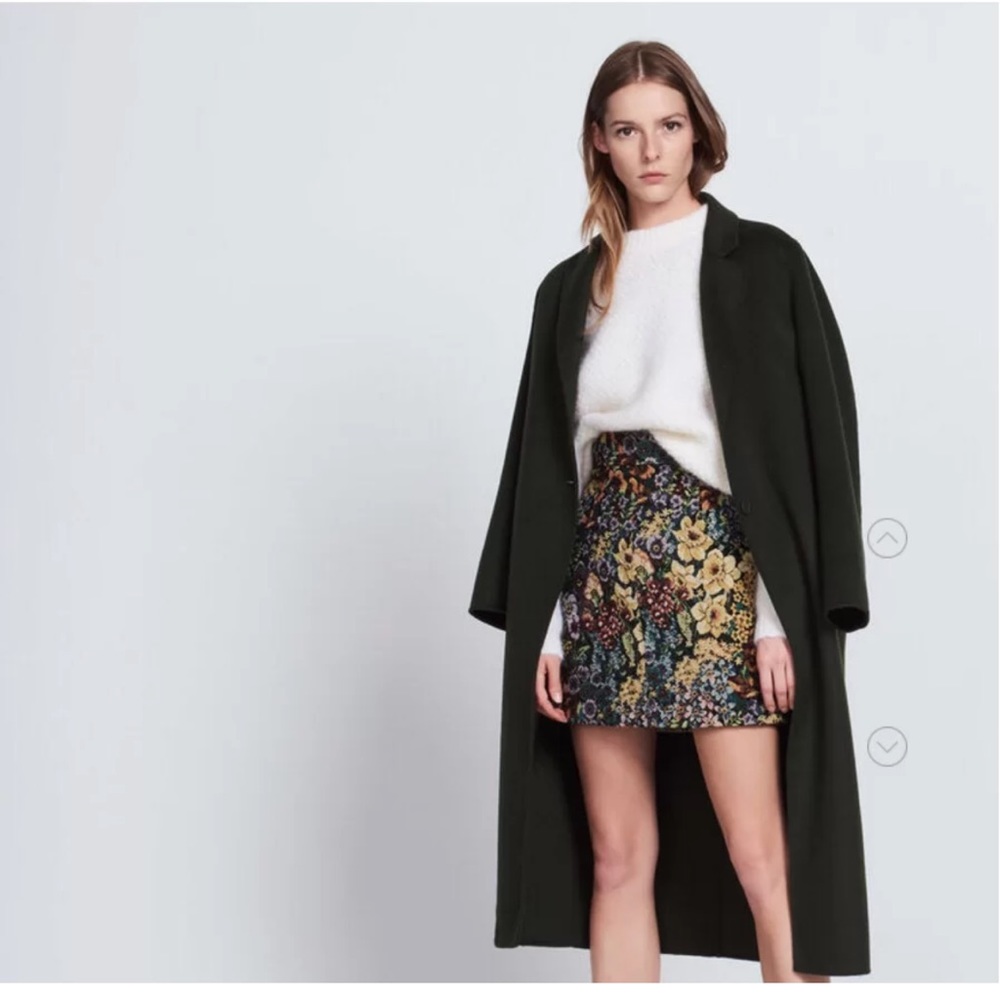 Sandro Mid-length coat in wool and cotton